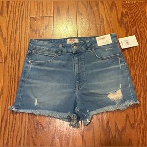 NWT Wrangler Vintage High Rise Size 8 / 29 Cut Off Shorts 3” Blue Jean Short New